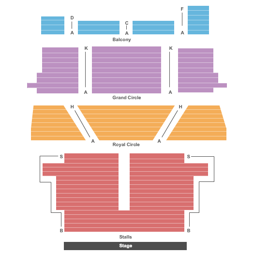 His Majesty's Theatre Phantom of the Opera Seating Chart